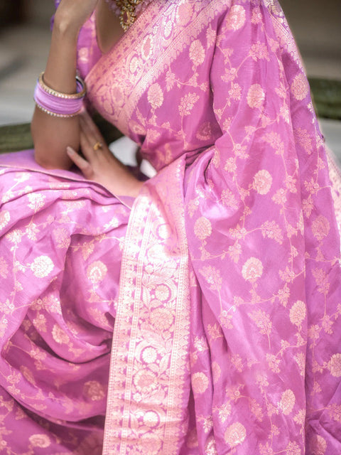 VastraLakshmi Glorious Baby Pink Soft Silk Saree With Opulent Blouse Piece