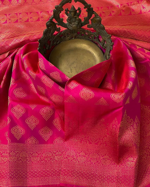 VastraLakshmi Marvellous Dark Pink Soft Silk Saree With Intricate Blouse Piece