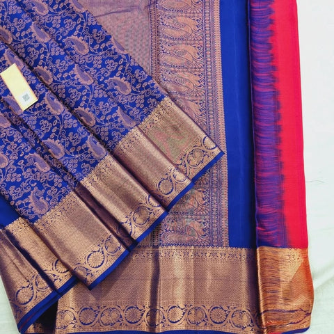 VastraLakshmi Splendorous Blue Soft Silk Saree With Tremendous Blouse Piece