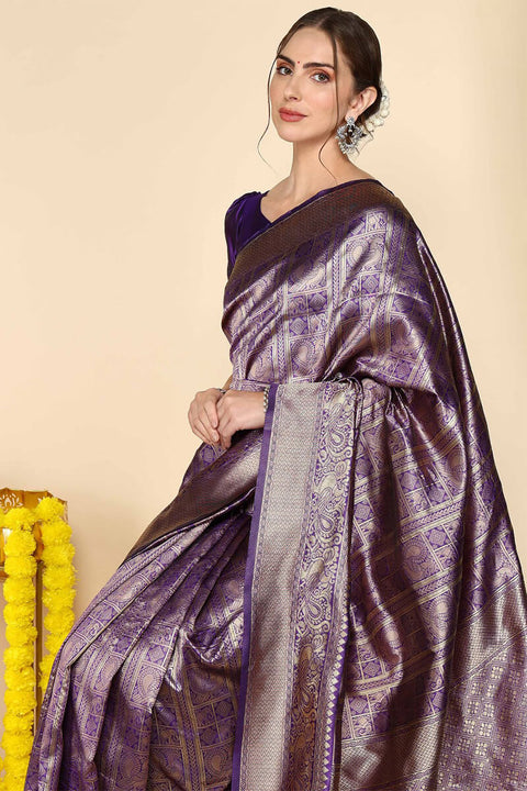 VastraLakshmi Flattering Royal Blue Soft Silk Saree With Impressive Blouse Piece