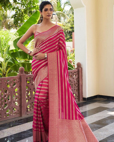 VastraLakshmi Appealing Dark Pink Soft Silk Saree With Glorious Blouse Piece