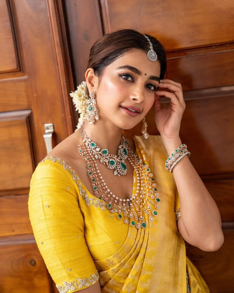 VastraLakshmi Stunner Yellow Soft Silk Saree With Preferable Blouse Piece