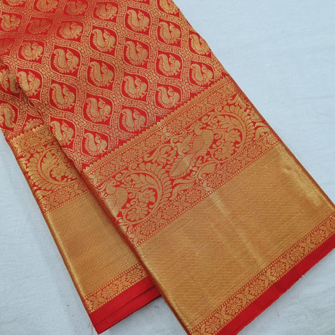 VastraLakshmi Mellifluous Red Soft Silk Saree With Beleaguer Blouse Piece