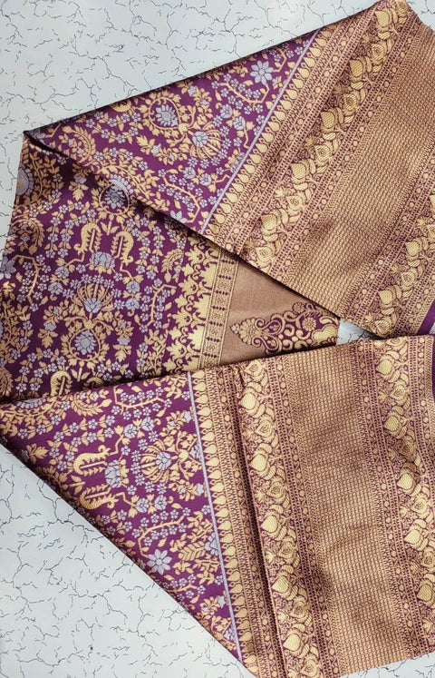 VastraLakshmi Classy Wine Soft Silk Saree With Marvellous Blouse Piece