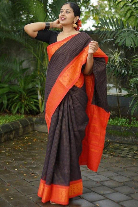 VastraLakshmi Demanding Black Soft Silk Saree With Classic Blouse Piece