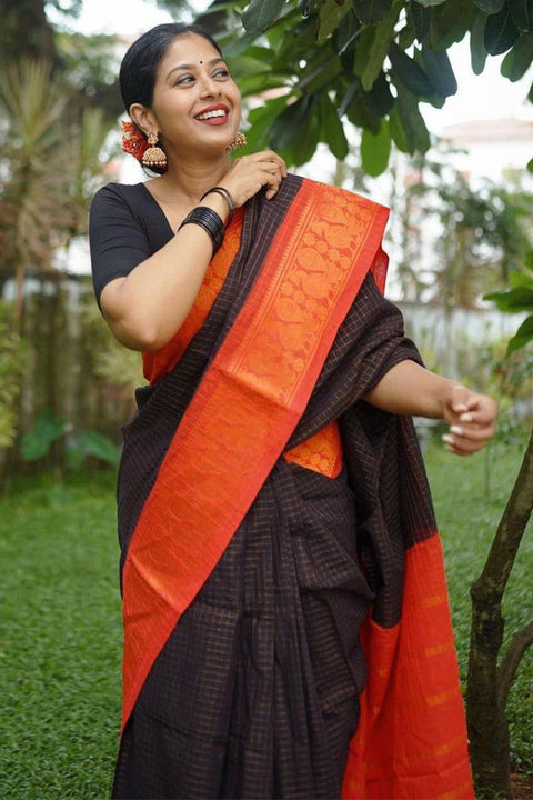 VastraLakshmi Demanding Black Soft Silk Saree With Classic Blouse Piece