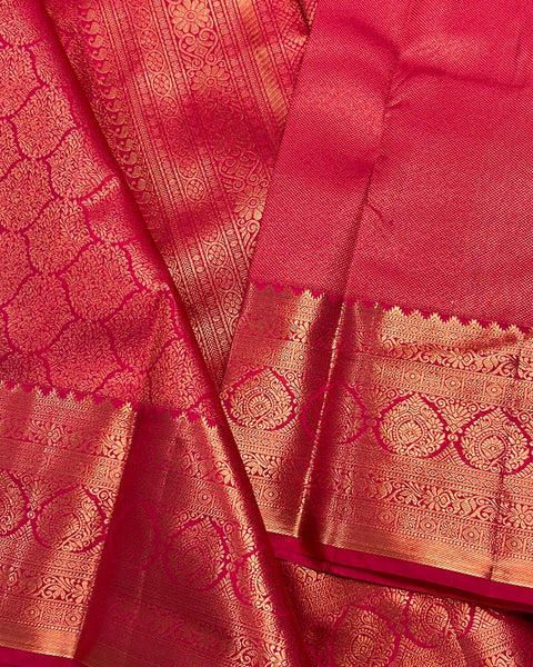 VastraLakshmi Scintilla Dark Pink Soft Banarasi Silk Saree With Panoply Blouse Piece