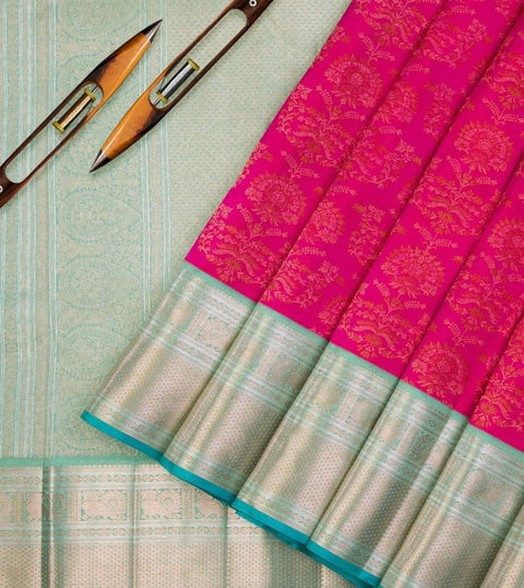 VastraLakshmi Staggering Dark Pink Soft Silk Saree With Aplomb Blouse Piece