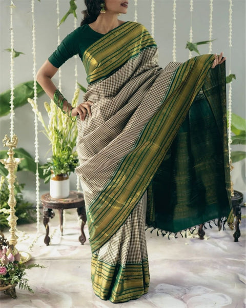 VastraLakshmi Glamorous Grey Soft Silk Saree With Dulcet Blouse Piece