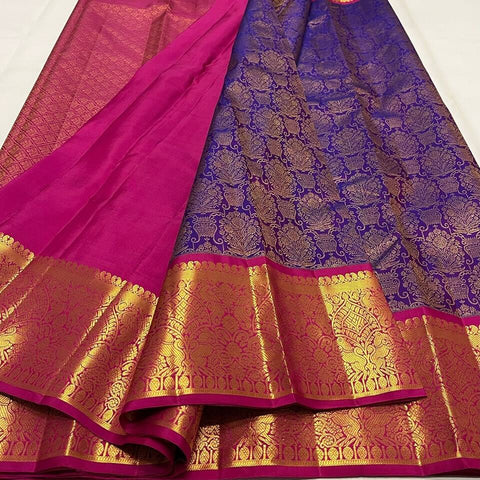 VastraLakshmi Arresting Purple Soft Banarasi Silk Saree With Jazzy Blouse Piece