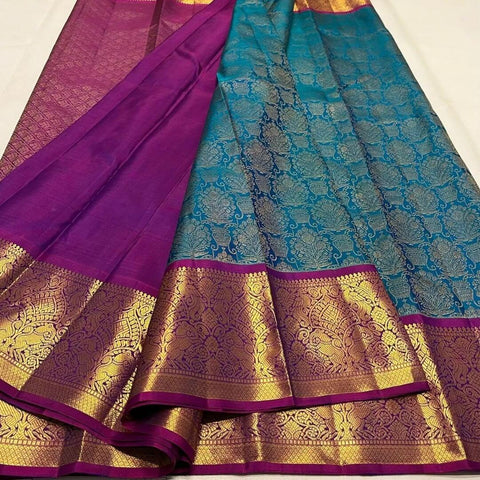 VastraLakshmi Prominent Rama Soft Banarasi Silk Saree With Excellent Blouse Piece