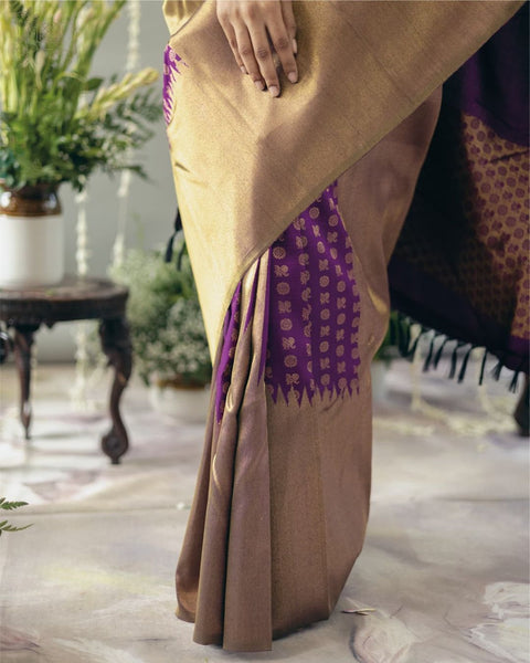 VastraLakshmi Fancifull Purple Soft Silk Saree With Arresting Blouse Piece