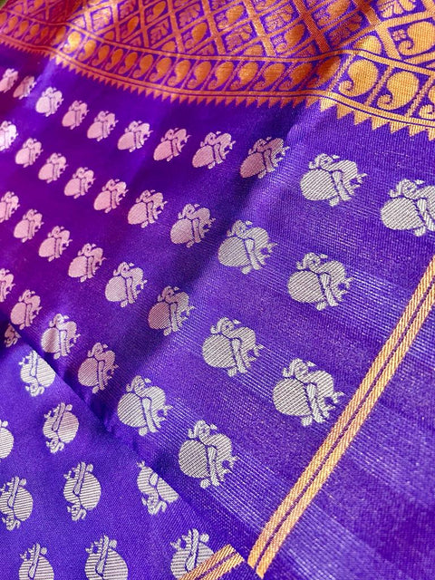 VastraLakshmi Designer Royal Blue Soft Silk Saree With Sizzling Blouse Piece