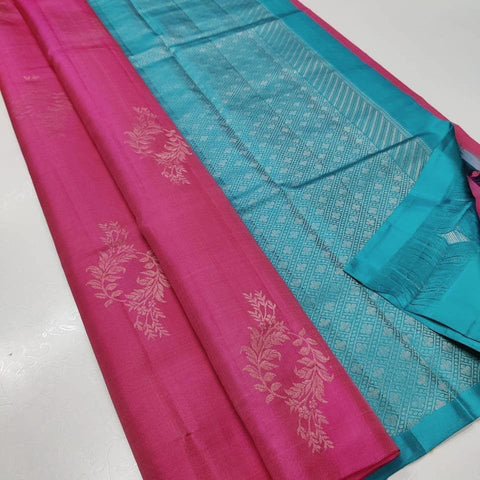 VastraLakshmi Prominent Dark Pink Soft Silk Saree With Arresting Blouse Piece