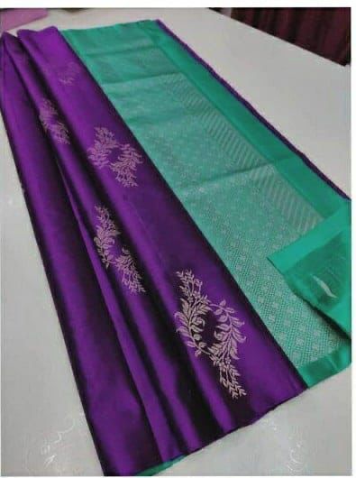 VastraLakshmi Petrichor Purple Soft Silk Saree With Woebegone Blouse Piece