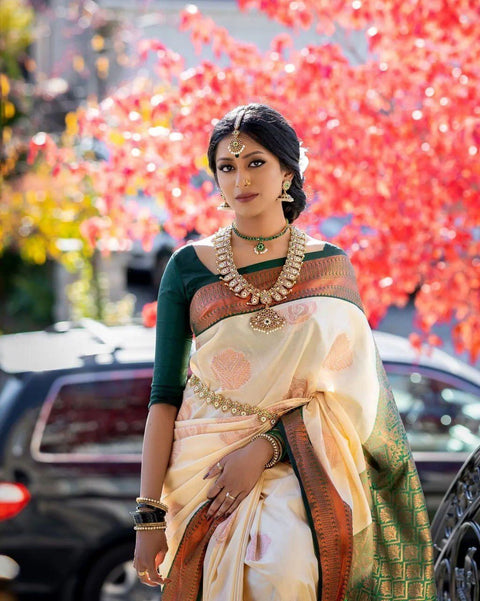 VastraLakshmi Desirable Beige Soft Silk Saree With Inspiring Blouse Piece