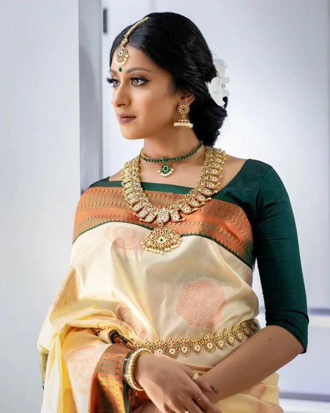 VastraLakshmi Desirable Beige Soft Silk Saree With Inspiring Blouse Piece