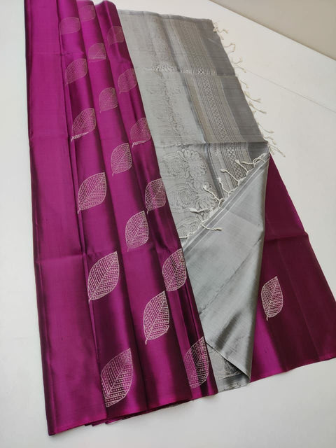 VastraLakshmi Traditional Magenta Soft Silk Saree With Excellent Blouse Piece