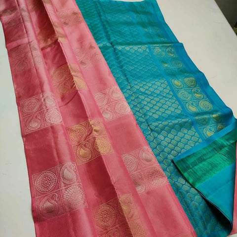 VastraLakshmi Propinquity Baby Pink Soft Silk Saree With Pleasurable Blouse Piece