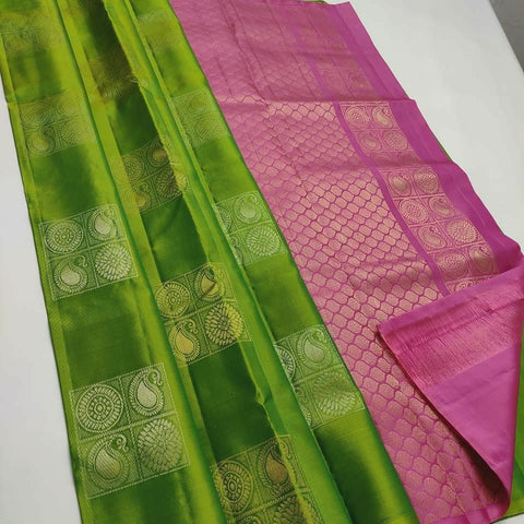 VastraLakshmi Quintessential Green Soft Silk Saree With Lagniappe Blouse Piece