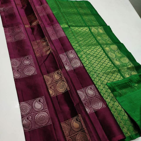 VastraLakshmi Enticing Maroon Soft Silk Saree With Ideal Blouse Piece