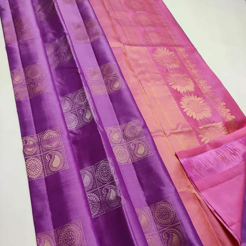 VastraLakshmi Appealing Purple Soft Silk Saree With Demanding Blouse Piece