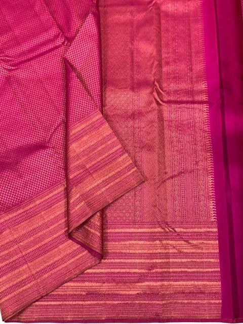 VastraLakshmi Imaginative Dark Pink Soft Silk Saree With Zephyr Blouse Piece