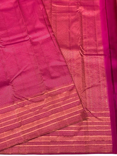 VastraLakshmi Imaginative Dark Pink Soft Silk Saree With Zephyr Blouse Piece