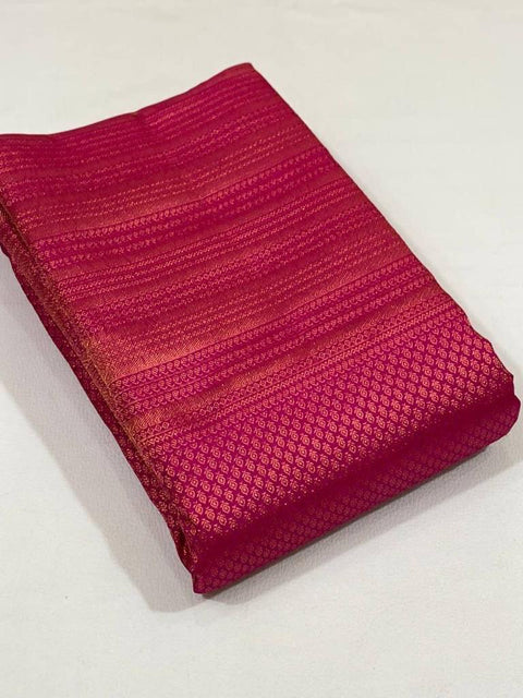 VastraLakshmi Imaginative Dark Pink Soft Silk Saree With Zephyr Blouse Piece