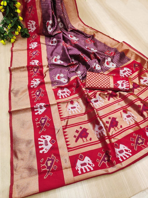 VastraLakshmi Phenomenal Purple Soft Silk Saree With Lovely Blouse Piece