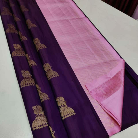 VastraLakshmi Refreshing Purple Soft Silk Saree With Sizzling Blouse Piece