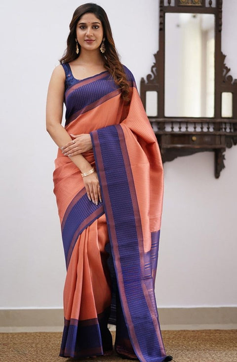 VastraLakshmi Desirable Pink Soft Silk Saree With Most Stunning Blouse Piece