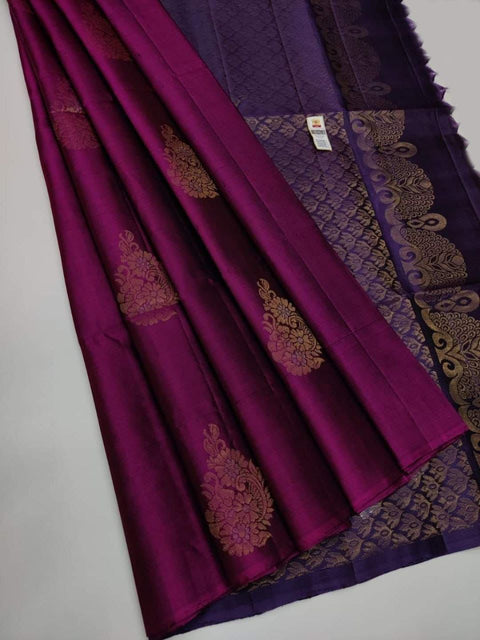 VastraLakshmi Confounding Purple Soft Silk Saree With Engaging Blouse Piece