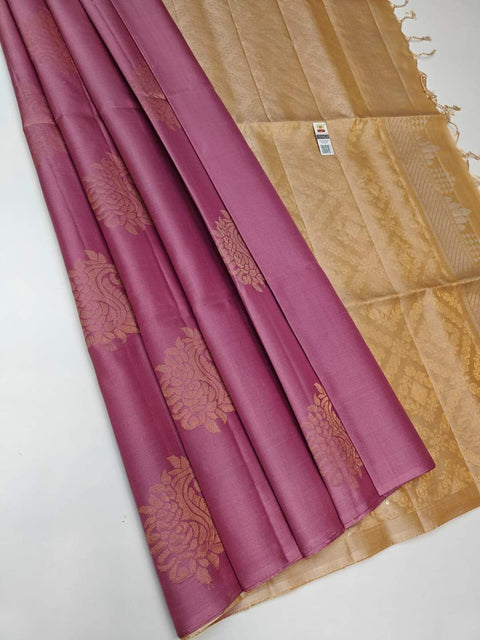 VastraLakshmi Unique Pink Soft Silk Saree With Attractive Blouse Piece