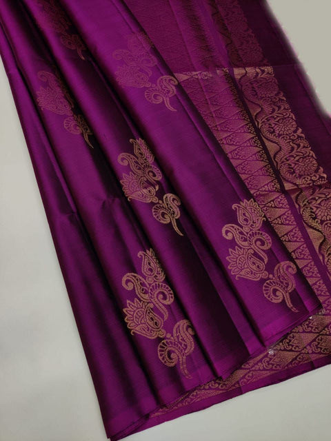 VastraLakshmi Fairytale Magenta Soft Silk Saree With Enthralling Blouse Piece