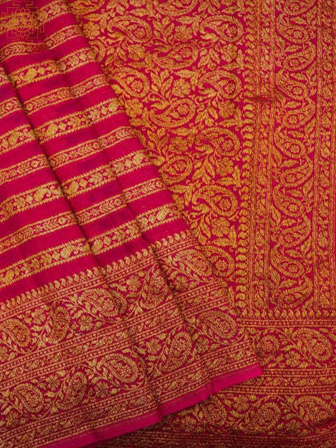 VastraLakshmi Impressive Dark Pink Soft Banarasi Silk Saree With Arresting Blouse Piece