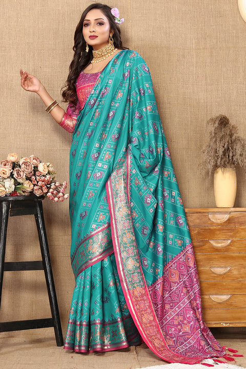 VastraLakshmi Redolent Friozi Soft Banarasi Silk Saree With Sumptuous Blouse Piece