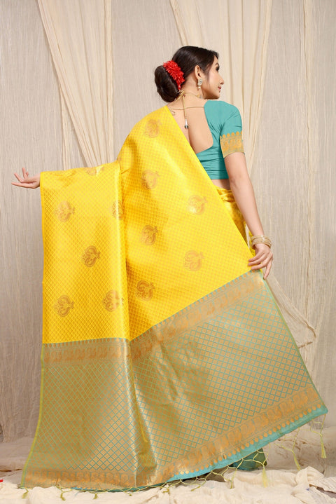 VastraLakshmi Refreshing Lemon Soft Silk Saree With Incredible Blouse Piece