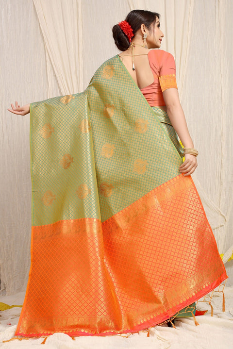 VastraLakshmi Preferable Pista Soft Silk Saree With Incredible Blouse Piece