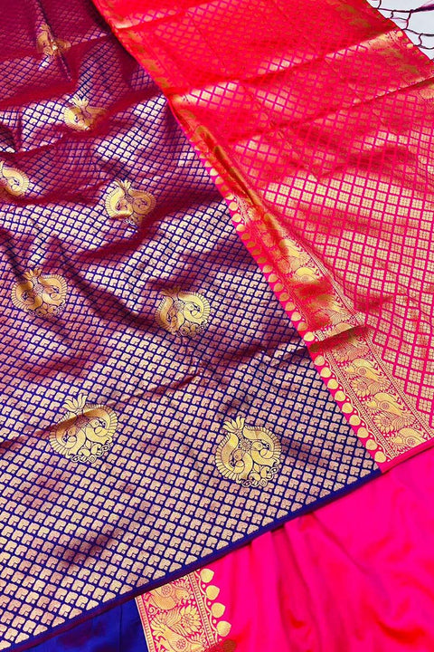 VastraLakshmi Twirling Purple Soft Silk Saree With Incredible Blouse Piece