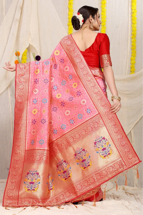 VastraLakshmi Staring Pink Soft Patola Silk Saree with Demanding Blouse Piece