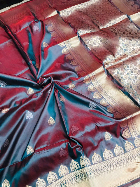 VastraLakshmi Gratifying Grey Banarasi Silk Saree With Classic Blouse Piece