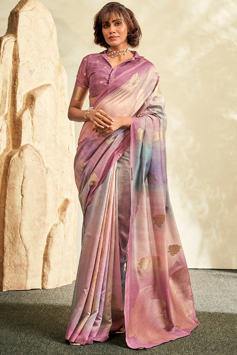 VastraLakshmi Gorgeous Pink Soft Banarasi Silk Saree With Desiring Blouse Piece