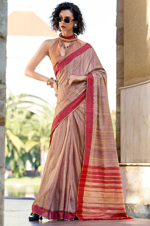 VastraLakshmi Desirable Lavender Cotton Silk Saree With Exquisite Blouse Piece