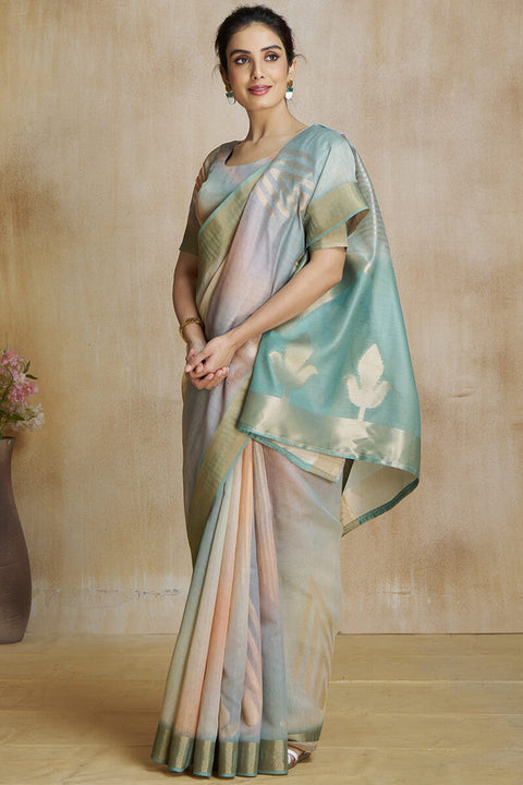 VastraLakshmi Enchanting Grey Soft Banarasi Silk Saree With Jubilant Blouse Piece