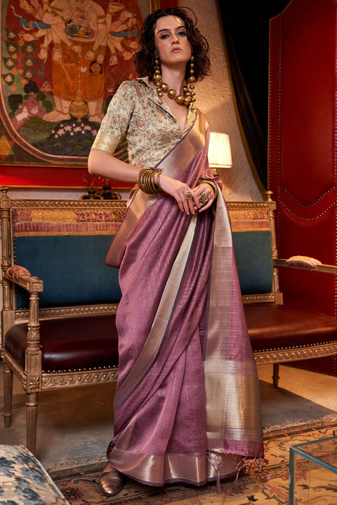 VastraLakshmi Breathtaking Pink Soft Banarasi Silk Saree With Entrancing Blouse Piece