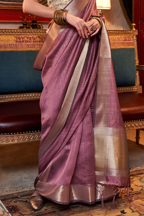 VastraLakshmi Breathtaking Pink Soft Banarasi Silk Saree With Entrancing Blouse Piece