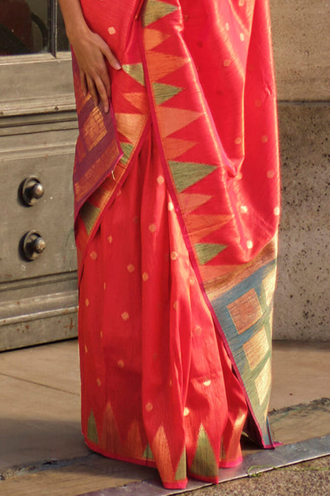 VastraLakshmi Innovative Dark Pink Soft Banarasi Silk Saree With Amazing Blouse Piece