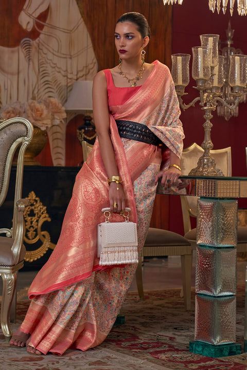 VastraLakshmi Attractive Beige Pashmina saree With Outstanding Blouse Piece