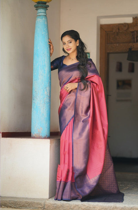 VastraLakshmi Attractive Tomato Soft Silk Saree With Capricious Blouse Piece